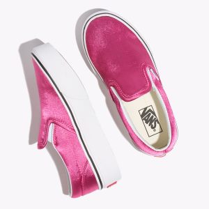 Vans Kiz Çocuk Kaykay Ayakkabısı Sidewall Flame Slip-On Platform Pembe | 68349-730